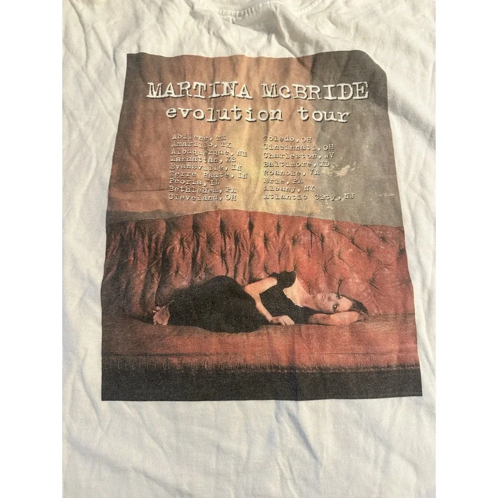 Vintage 2000 Martina McBride Evolution Tour Concert T Shirt Size XL Y2K Country